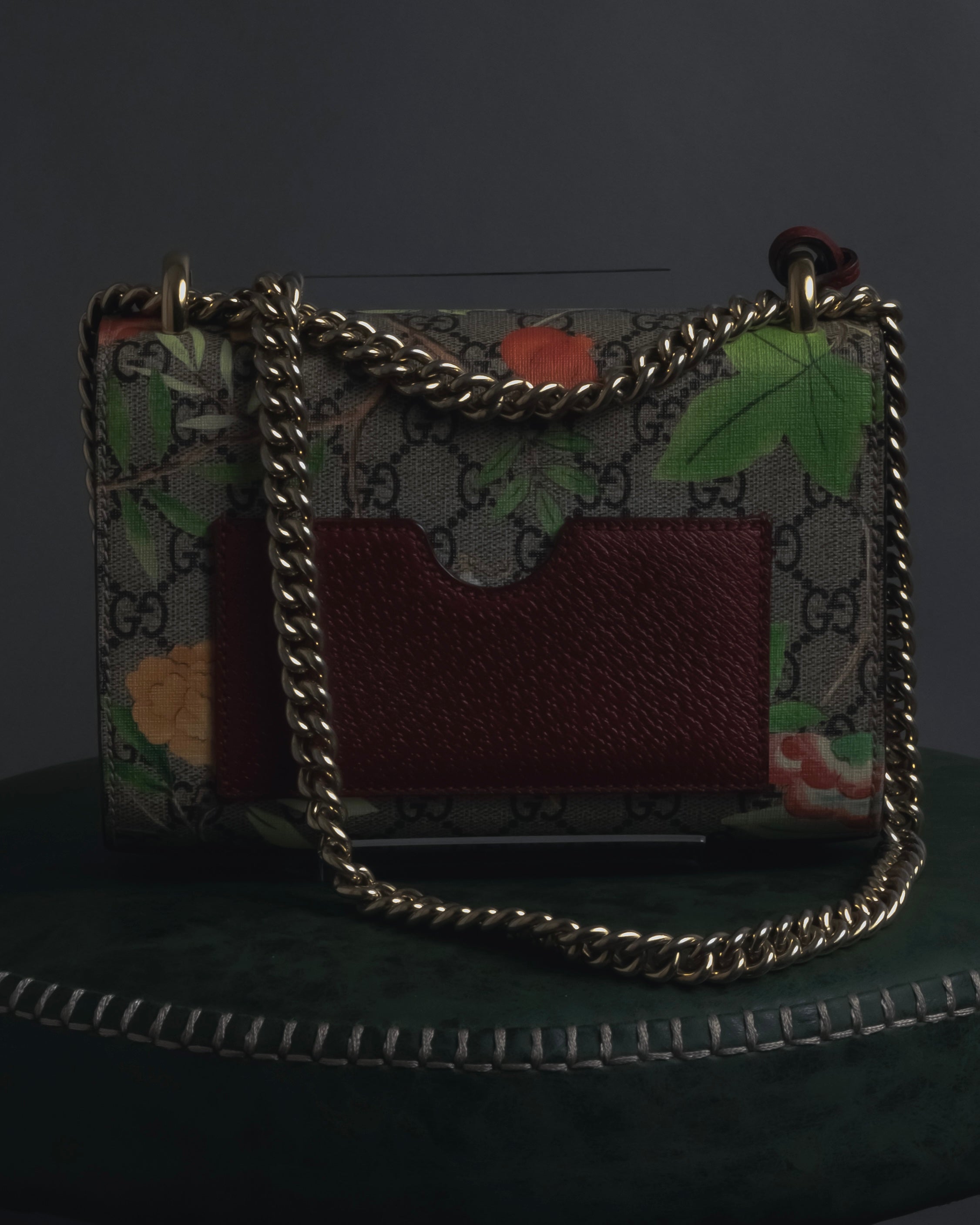 -SPECIAL- "GUCCI" Michele-era floral padlock design chain shoulder bag