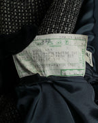 "GIORGIO ARMANI" Greige mix checkered pattern tailored jacket