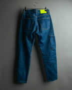 “Balenciaga” 2016-18’s tapered denim pants with neon back patch