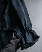 "PATOU" Ribbon shirring design poncho dress