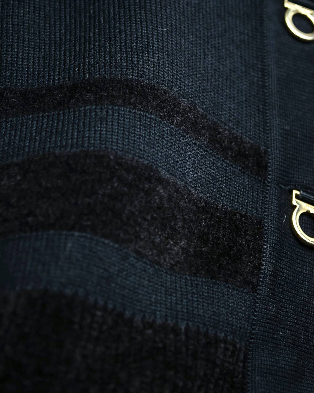 "Salvatore Ferragamo" Gancini design rayon mix cardigan