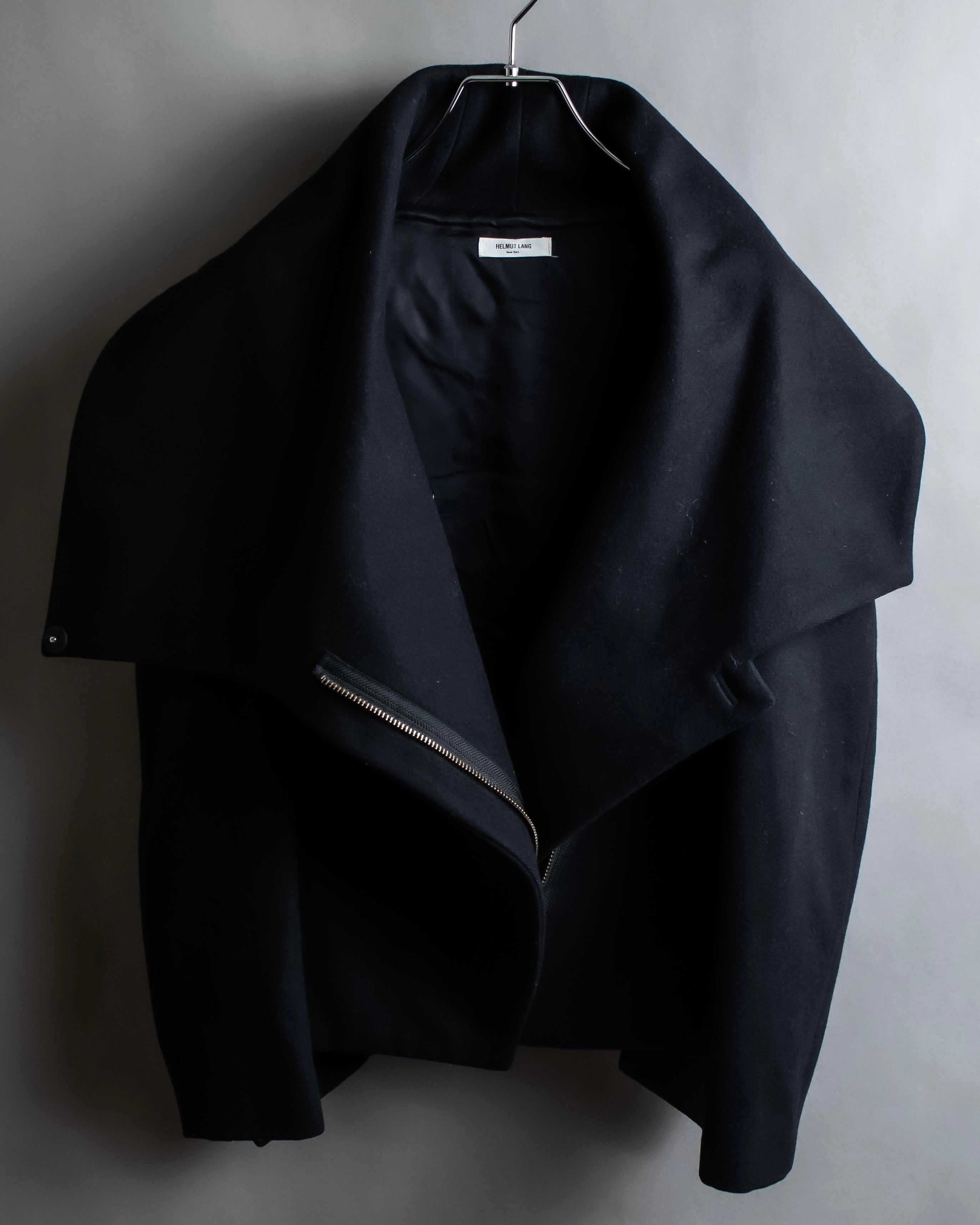 "HELMUT LANG" Short length wool riders jacket