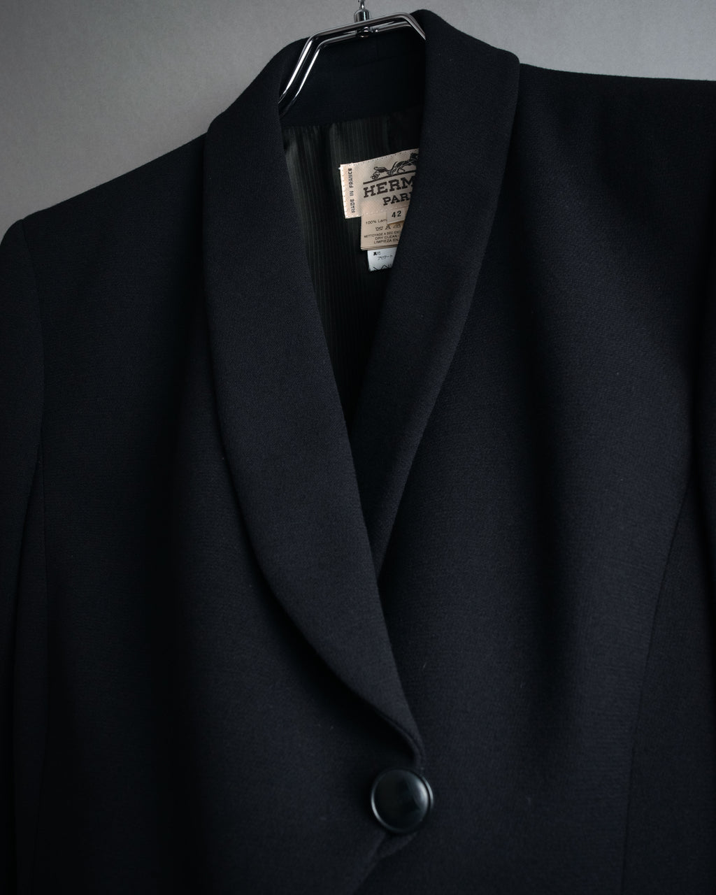 -SPECIAL- “HERMÈS” 90’s Shawl collar asimmetry jacket