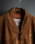 "SEAHOP" Ribbed design suede leather blouson