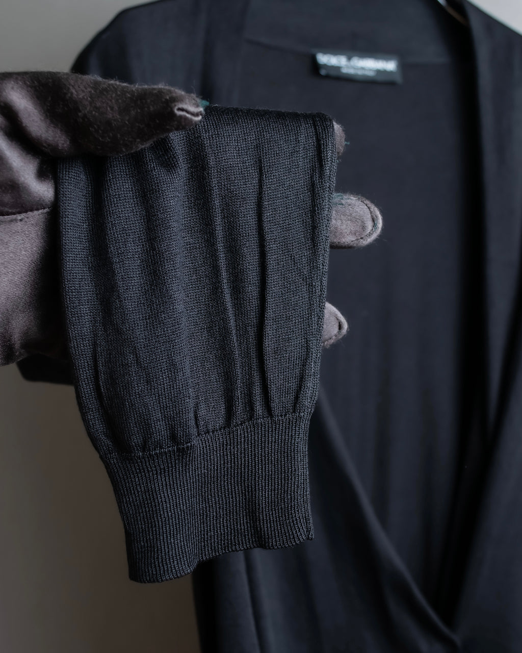 "DOLCE &amp; GABBANA" 100% silk snap button oversized cardigan