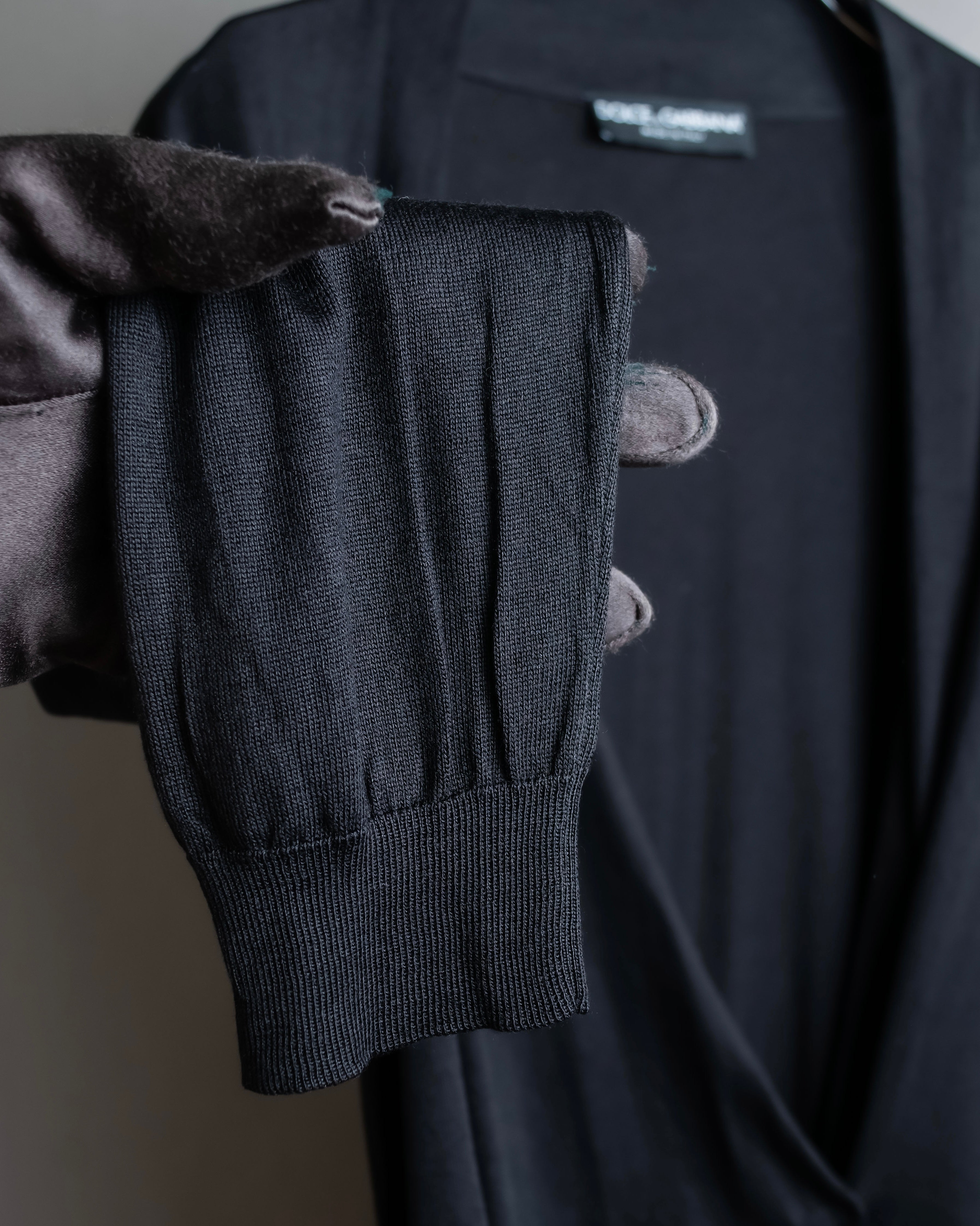 "DOLCE &amp; GABBANA" 100% silk snap button oversized cardigan