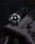 "2003's CHANEL" Camellia motif coco mark engraved ring