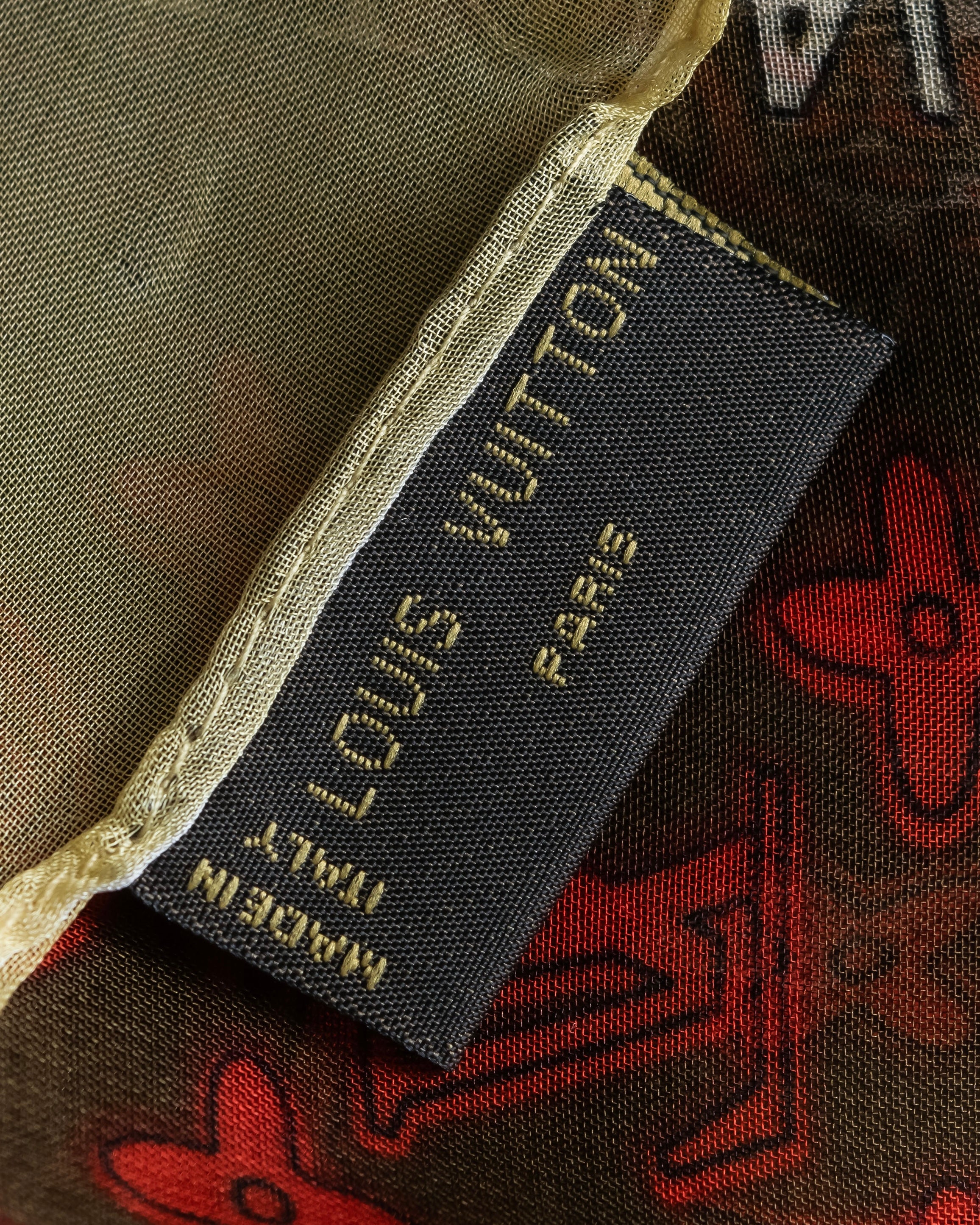 “Louis Vuitton” Monogram world map silk scarf