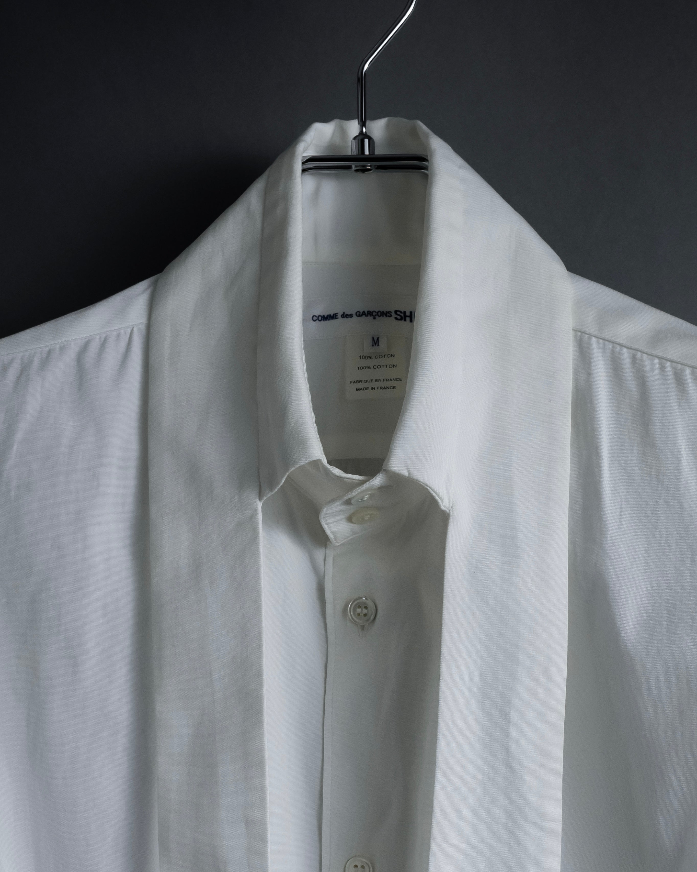 "COMME des GARCONS SHIRT" 01AW French cotton bowtie shirt