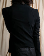 "HELMUT LANG" Zipper design sharp angle cutaway jacket