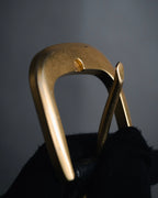 "Salvatore Ferragamo" 90-05’s double gancini keeper leather belt