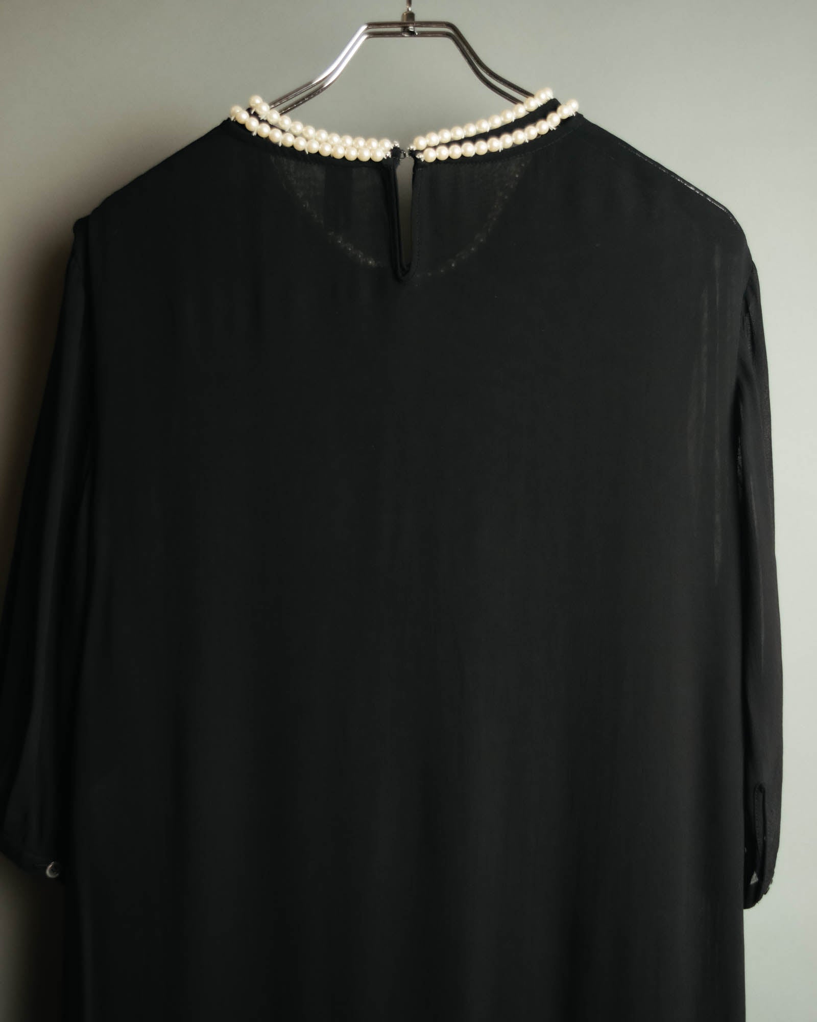 “JUNYA WATANABE” 2008AW Pearl trimmed cupra dress