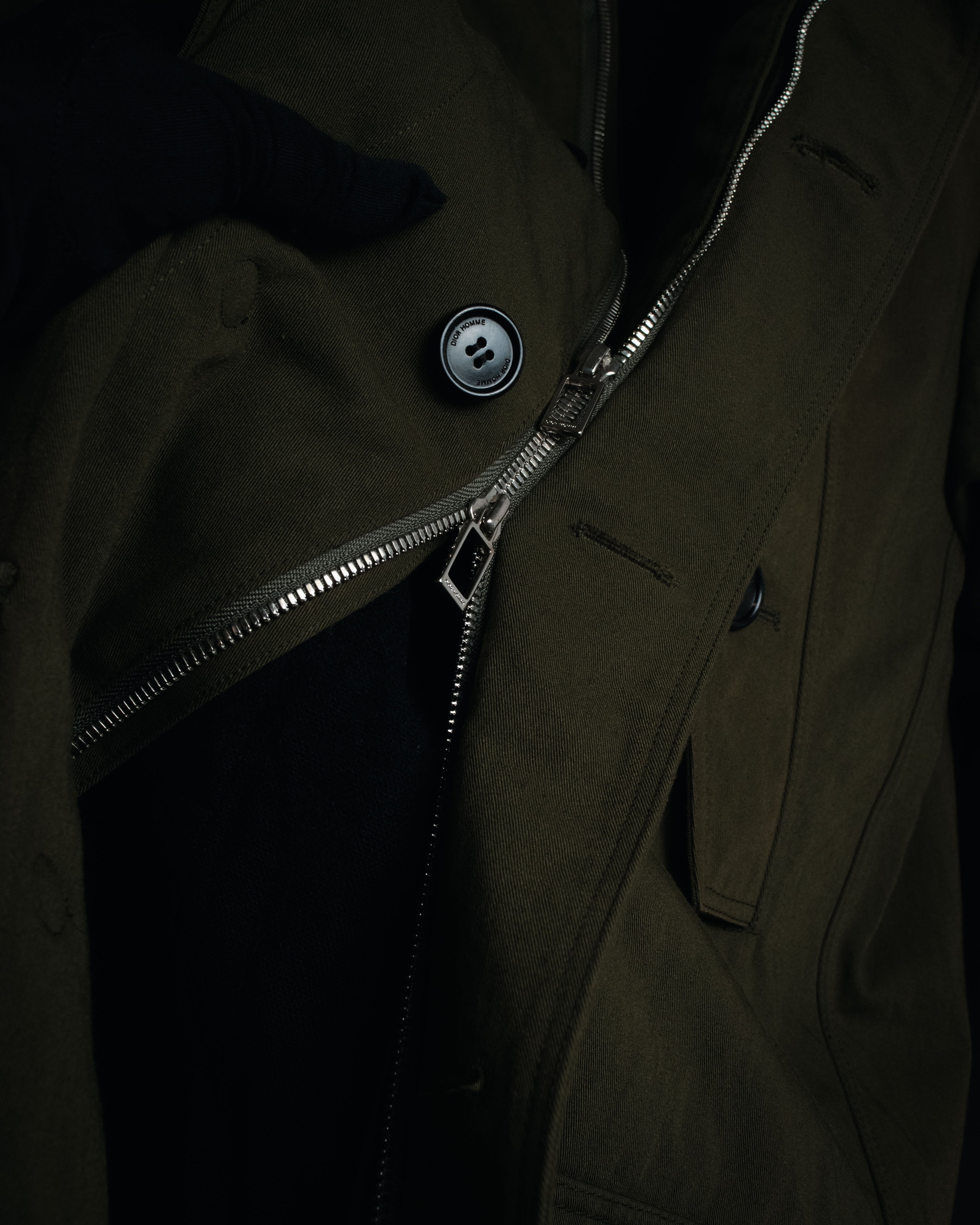 "Dior" 22AW Kim Jones design military detail hooded coat