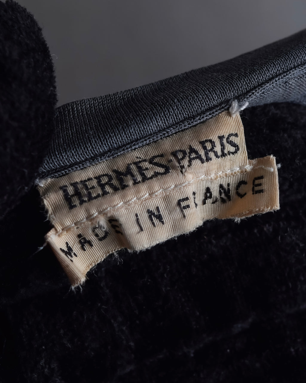 "HERMES" Margiela period Blue-grayish tone draped silk pullover