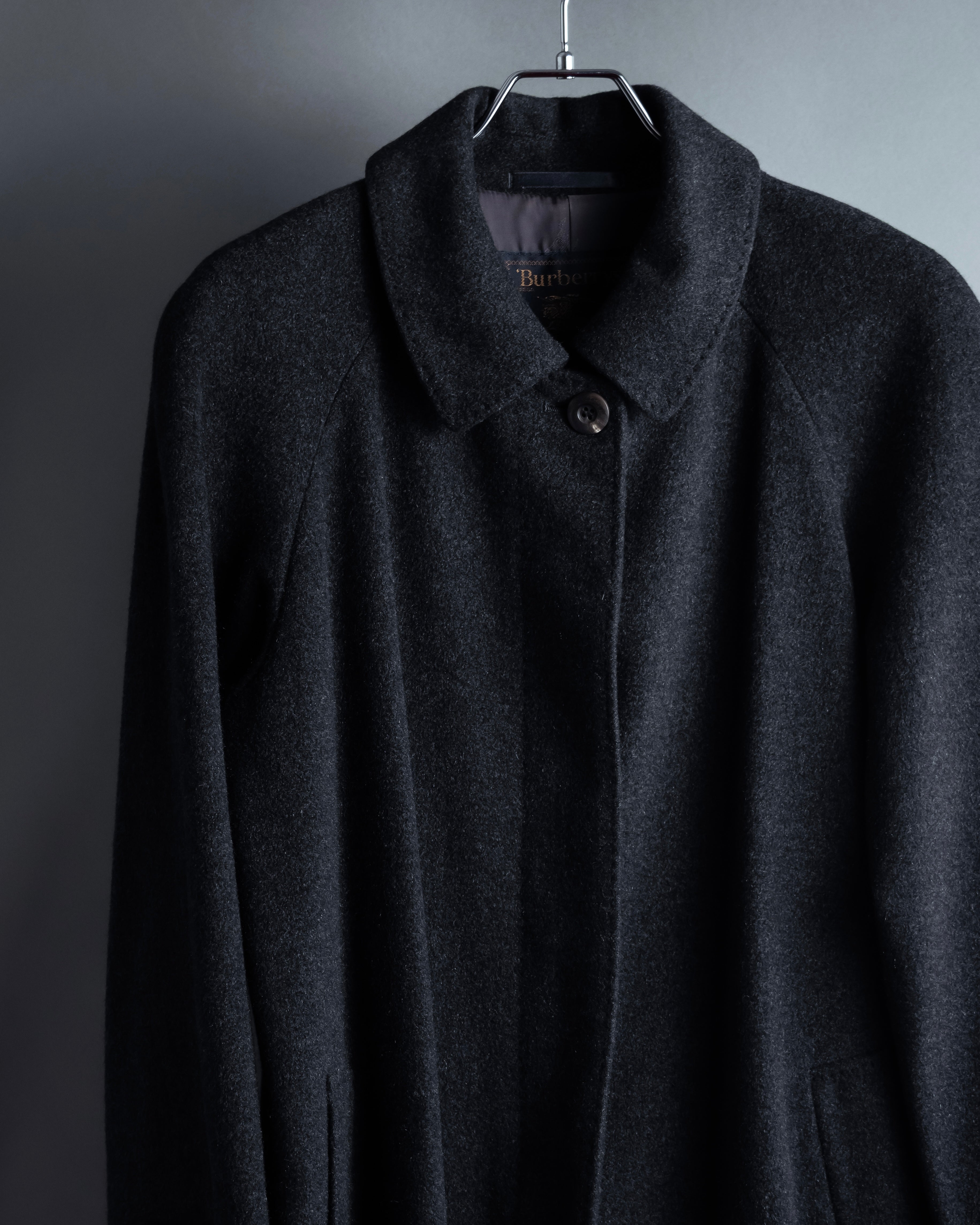 -SPECIAL- "BURBERRYS" 80's-90's Raglan line detail stand collar coat