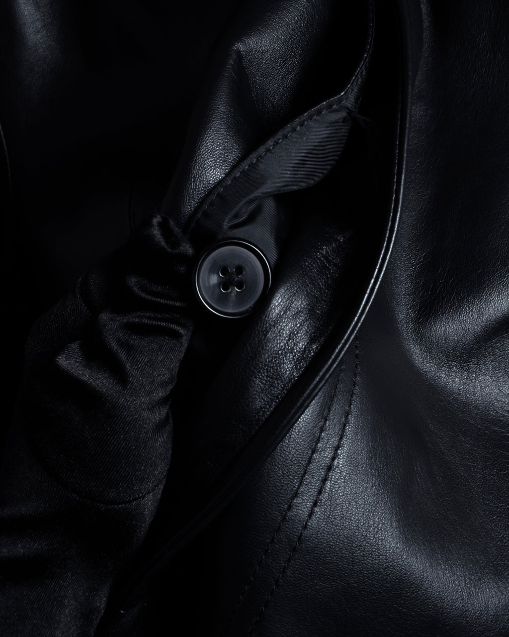 "DURBAN" Double zipper sheepskin leather coat