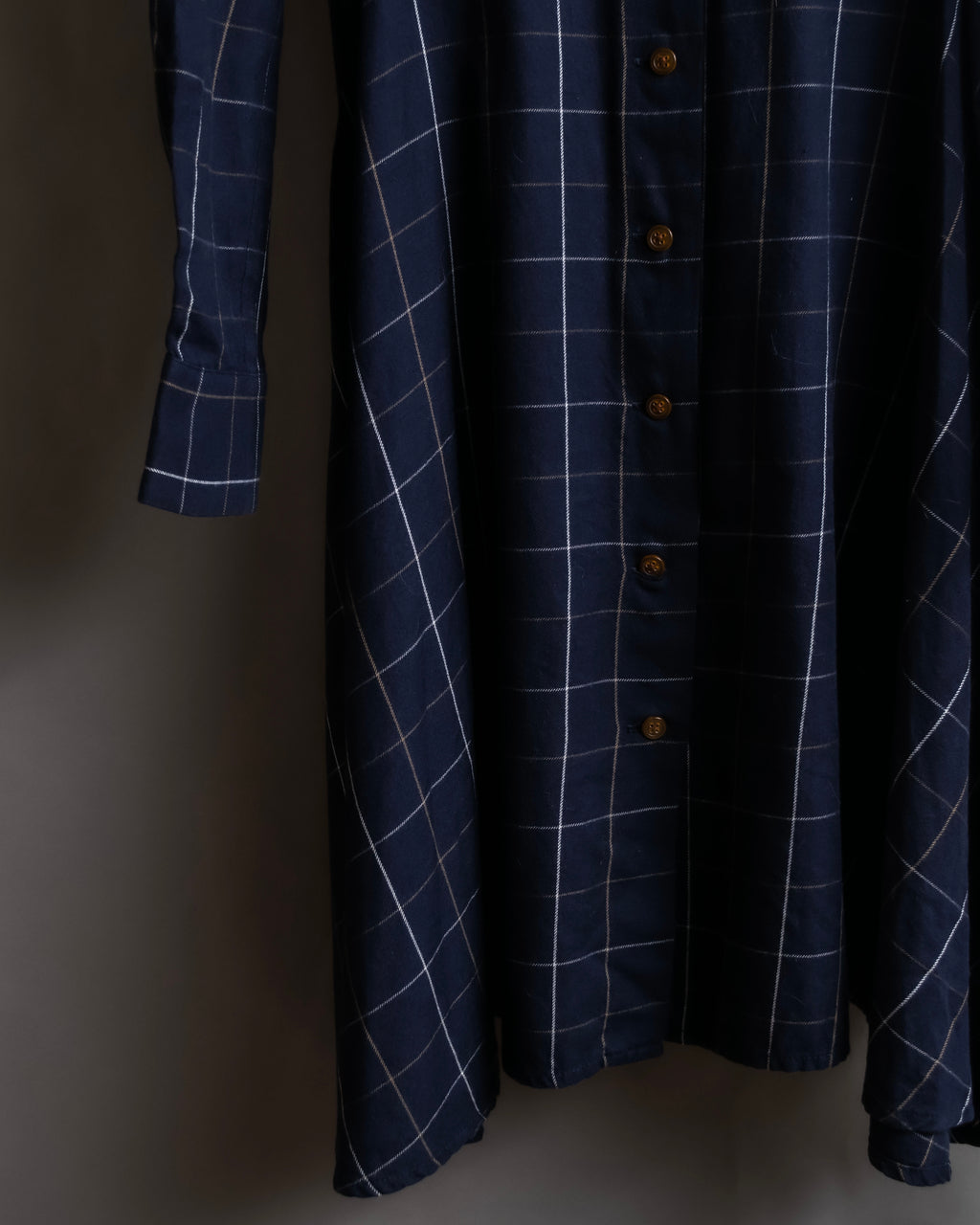 "Vivienne Westwood RED LABEL"
Windowpane print long shirt dress