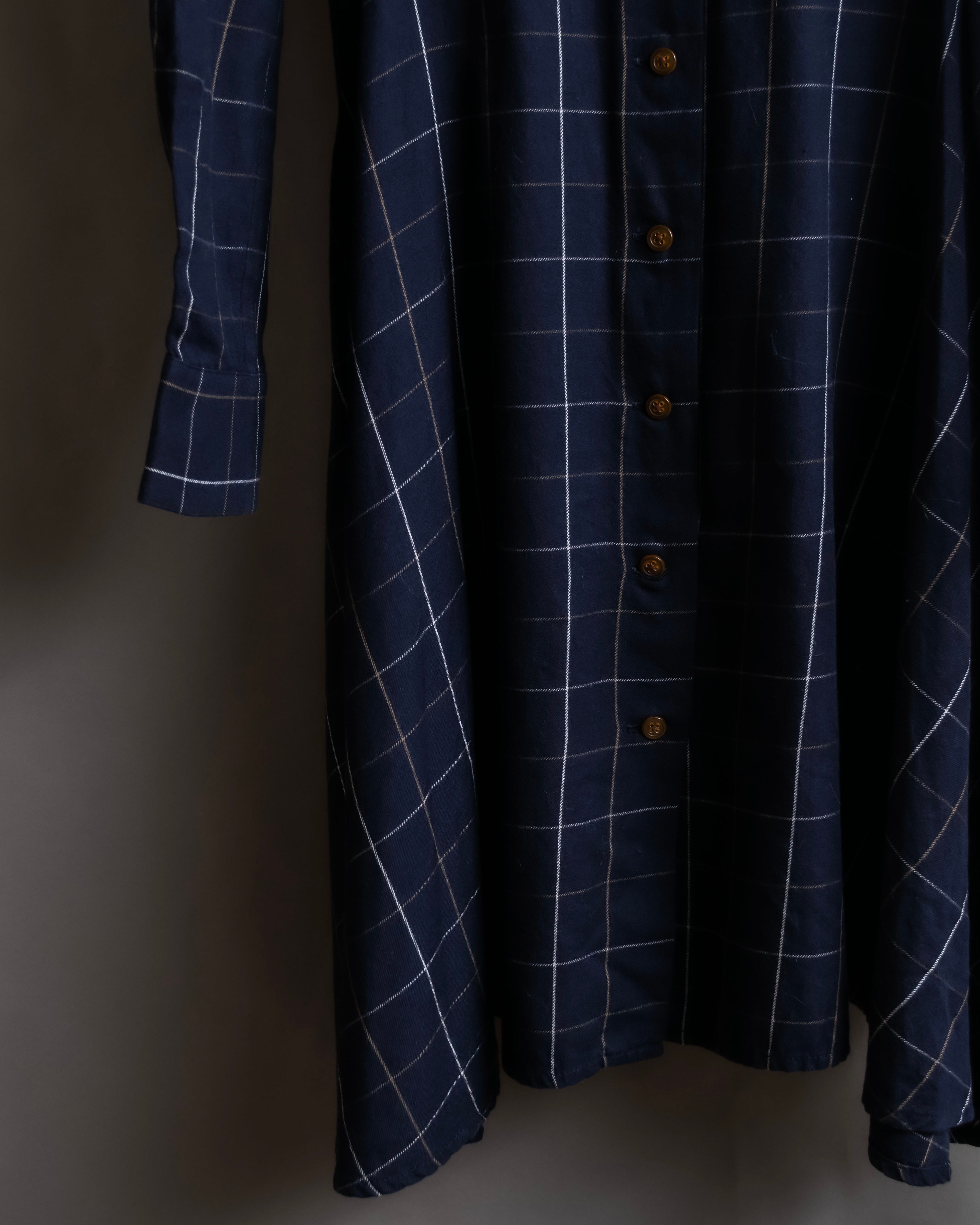 "Vivienne Westwood RED LABEL"
Windowpane print long shirt dress