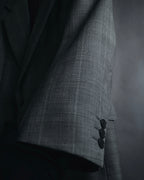 "YVES SAINT LAURENT" 80’s-90’s glen check tailored suit set