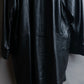 "PIERRE BALMAIN" Oversized double-breasted lamb leather tailored jacket