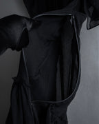 "MCQ Alexander McQueen" 06-10's Puffed sleeve gathered georgette long dress