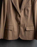"Max Mara" Waist shape silhouette beige tailored jacket