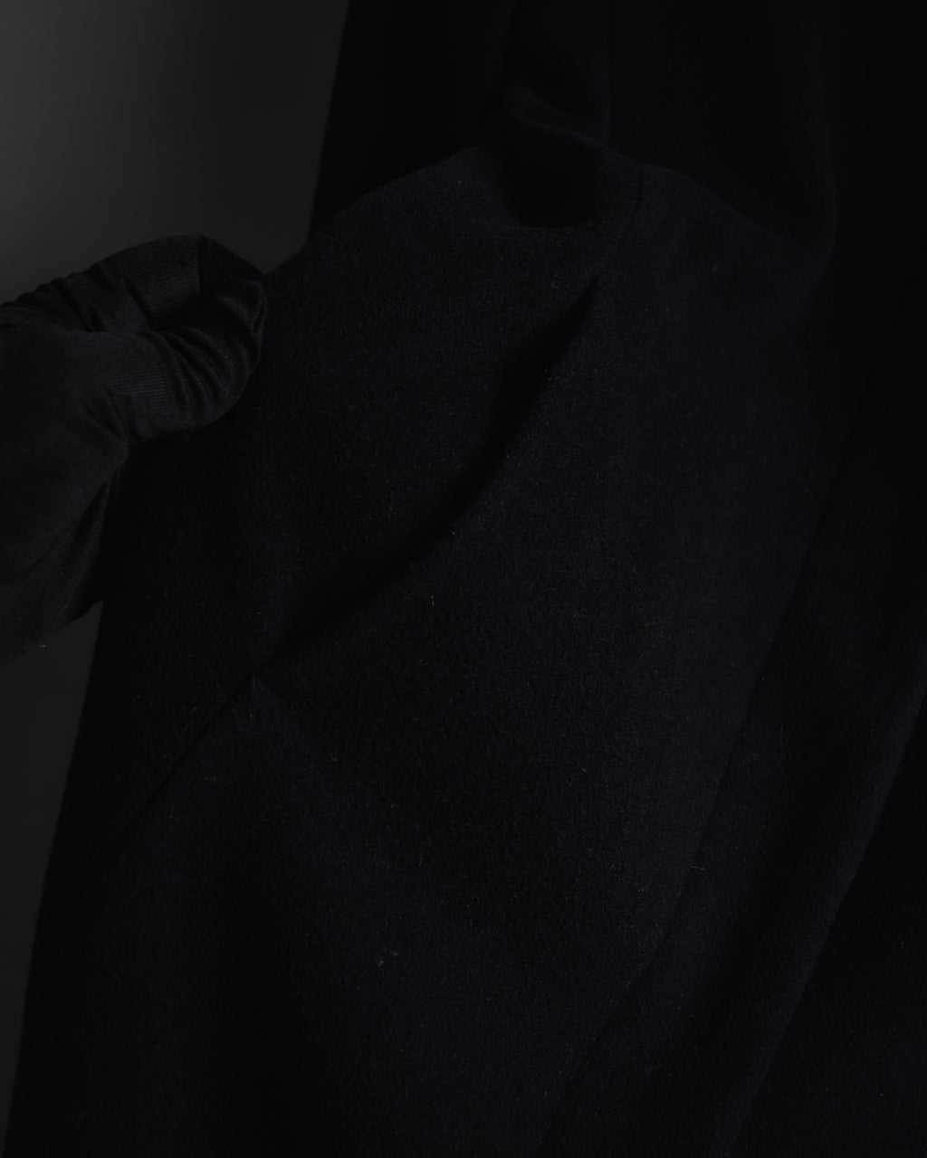 Abrigo con cuello de piel súper largo de los años 90-00 de MAX&Co.