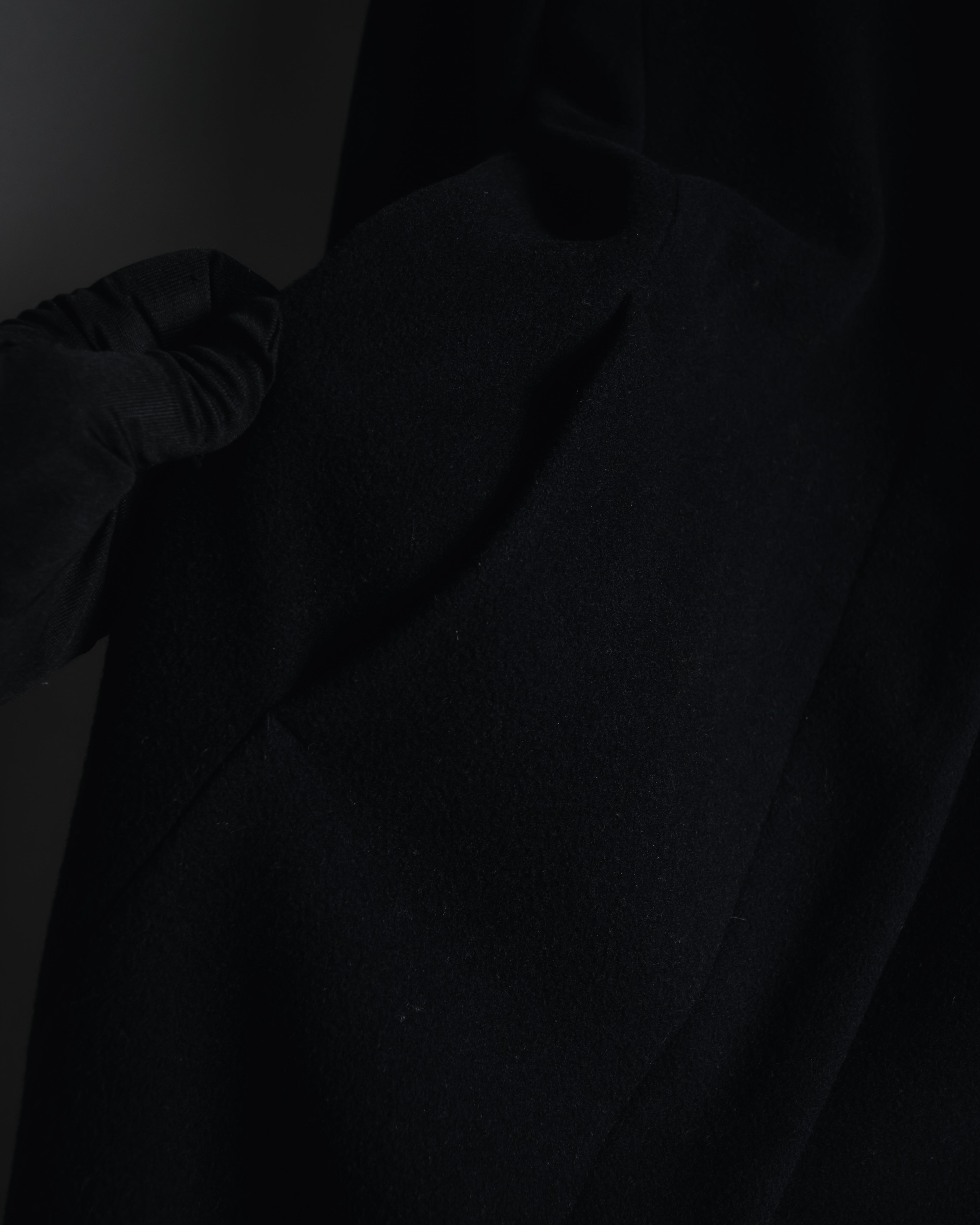 Abrigo con cuello de piel súper largo de los años 90-00 de MAX&Co.