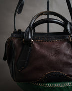“BURBERRY” 2010’s Brogue tassel leather bag