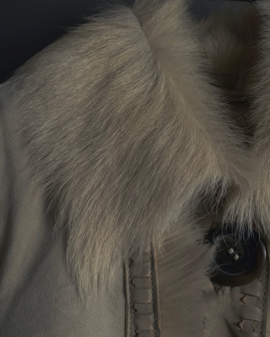 "BURBERRY BLUE LABEL" 00’s Shearling cable-knit pockets coat