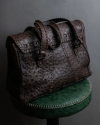 "Vintage JRA standard ostrich leather bag"