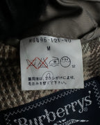"BURBERRYS" Windowpane pattern tweed tailored jacket
