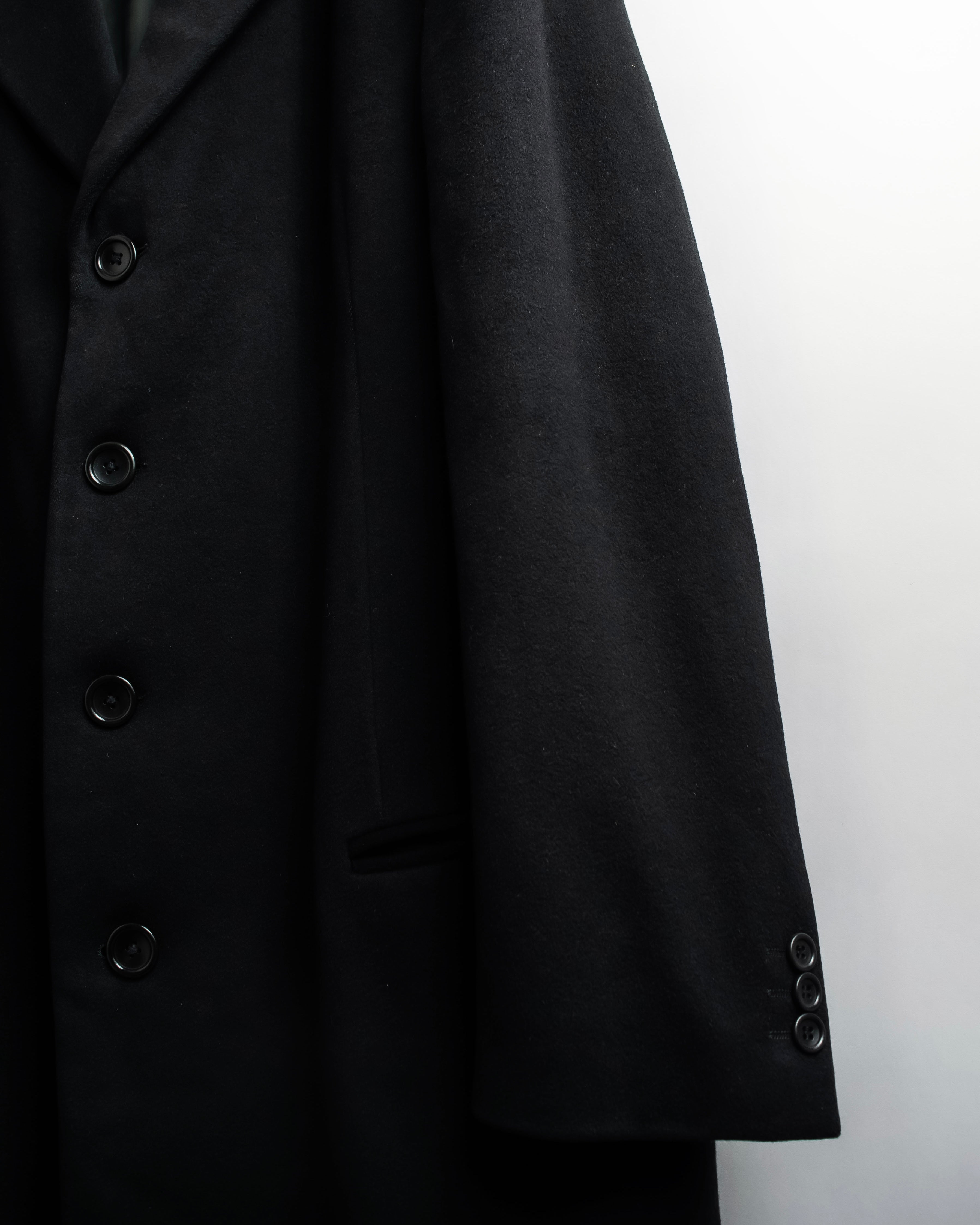 "ARMANI COLLEZIONI" Classic detail cashmere blend long chester coat