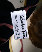 “Salvatore Ferragamo” 90’s Harvest still life silk scarf