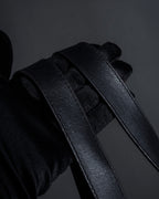 "YVES SAINT LAURENT" Hand-stitched design hair calf leather tote bag