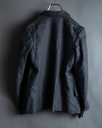 "Comme des Garçons" tailored jacket with stand collar and multiple pockets