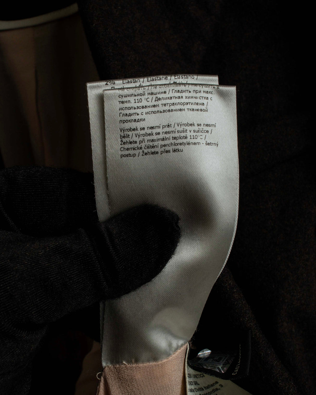 "FENDI" Double-breasted heavy duty wool flannel jacket