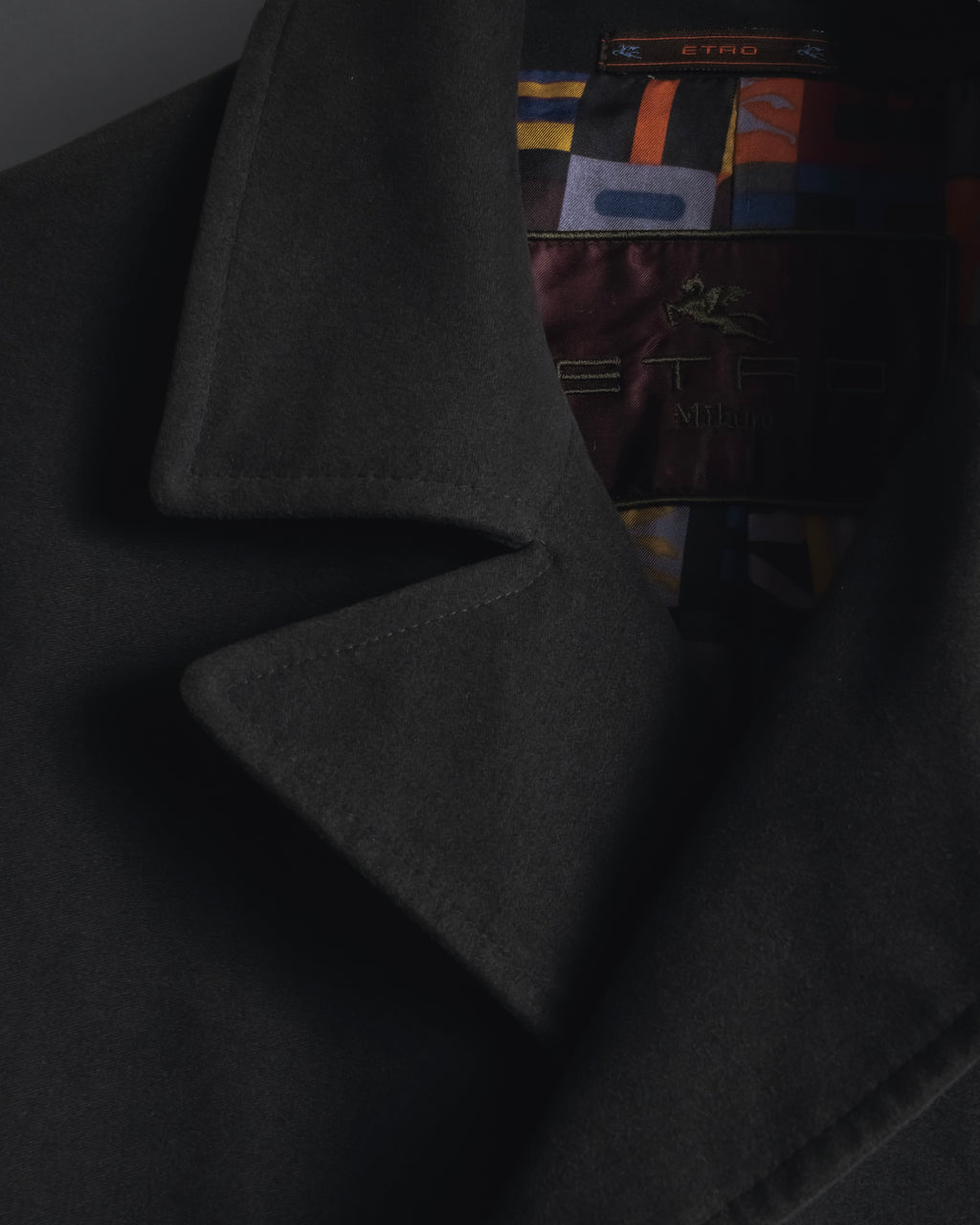 "ETRO" 08AW graphic-lined double-breasted coat