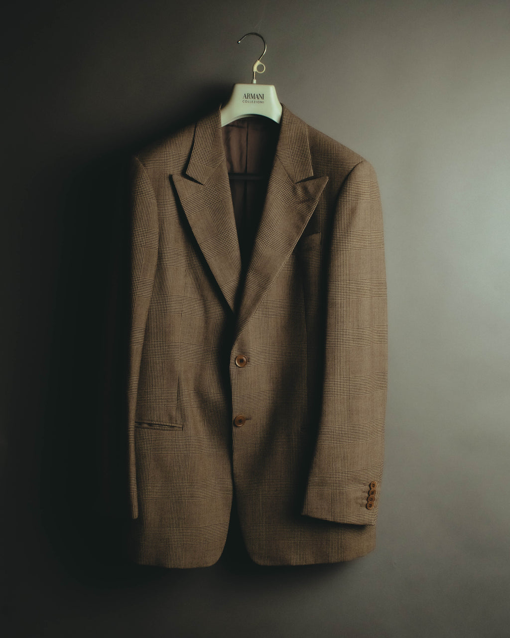 "ARMANI COLLEZIONI" 00's Cashmere blend glen check two piece suit