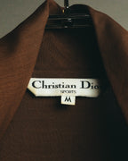 "Christian Dior" 80's  Lustrous silk blend long sleeve shirt