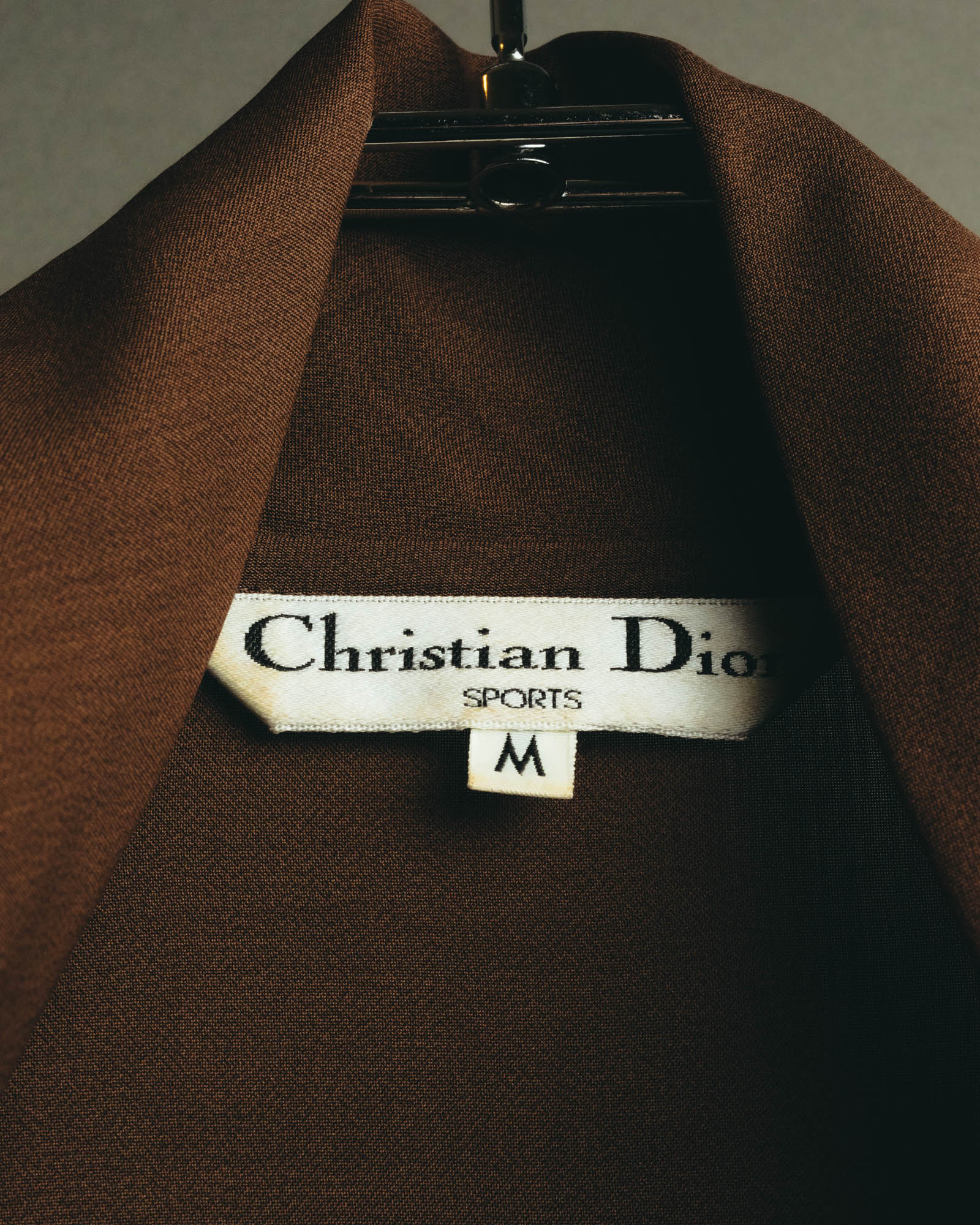 "Christian Dior" 80's  Lustrous silk blend long sleeve shirt