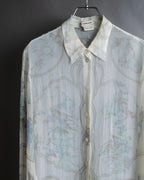 "HERMES" Margiela period abstract pattern shirt
