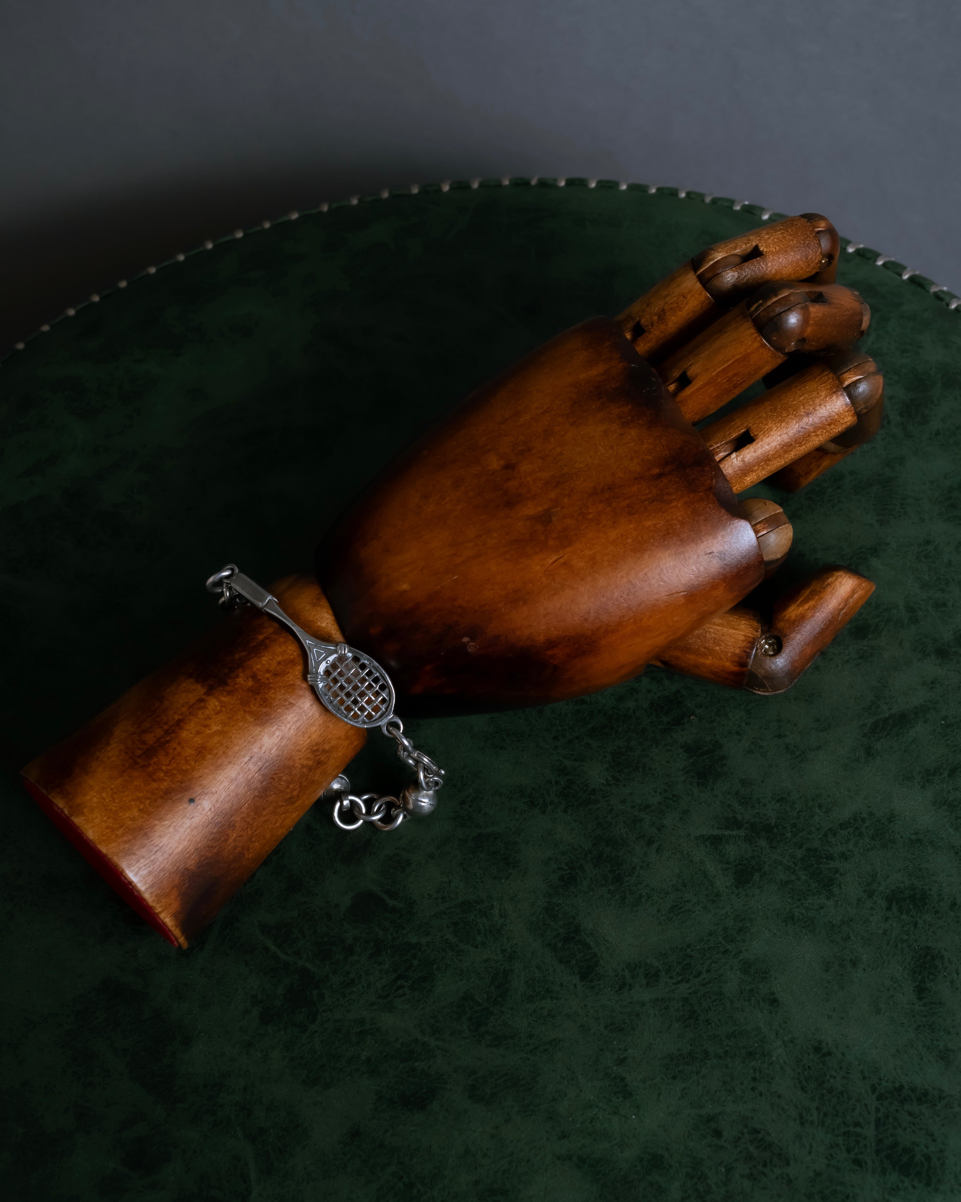 "GUCCI" Tennis racket motif silver bracelet