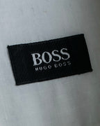 "HUGO BOSS" Linen oversized half sleeve button down shirt