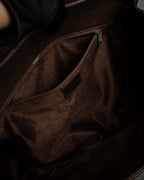 "Vintage turnlock design python leather bag"