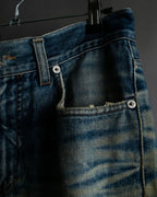 "GUCCI" Gradient fade design tapered denim