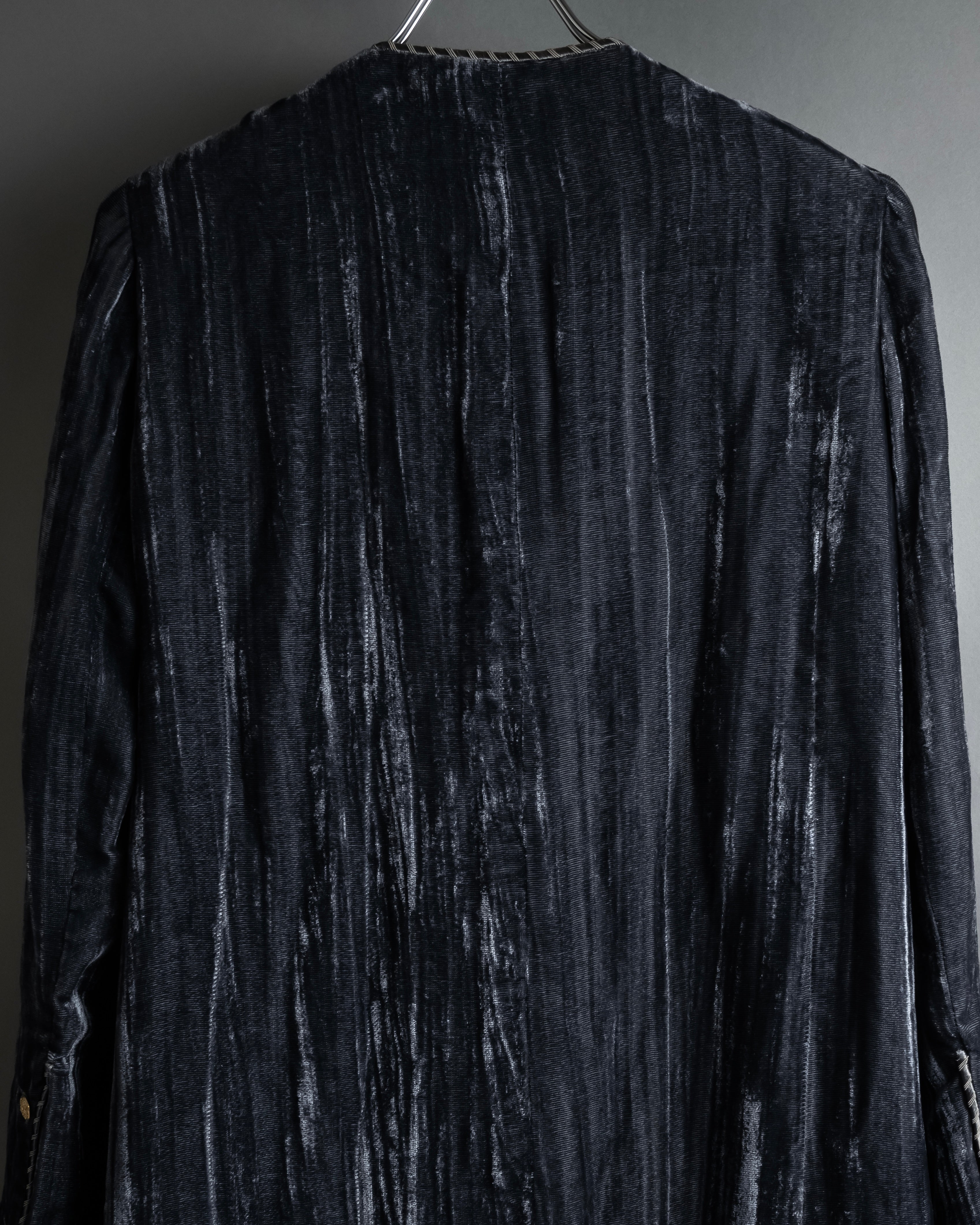 -SPECIAL- "CHANEL" 90's-00's Crushed velvet long dress