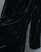 "ERREUNO" Relaxed tailored velour jacket