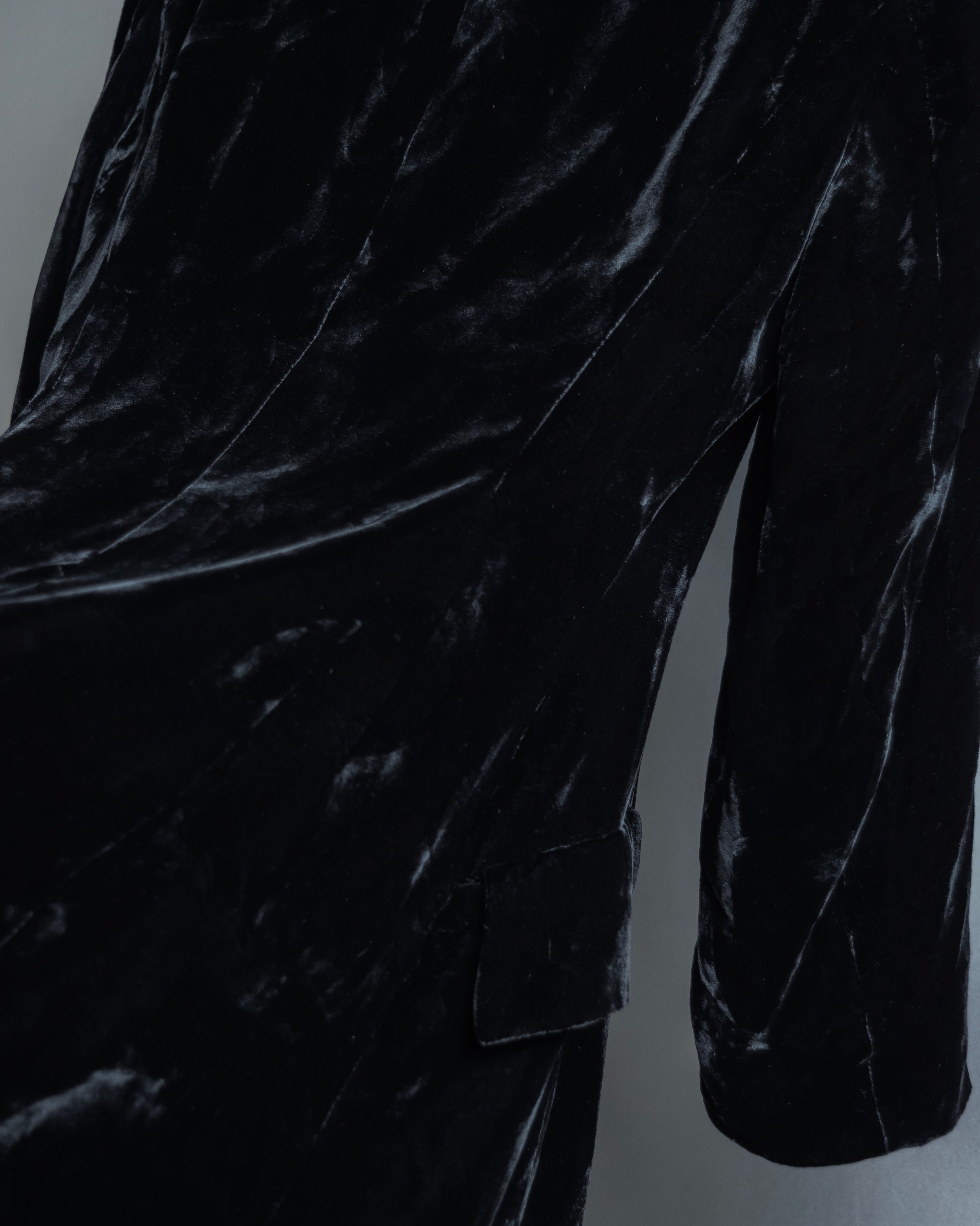 "ERREUNO" Relaxed tailored velour jacket