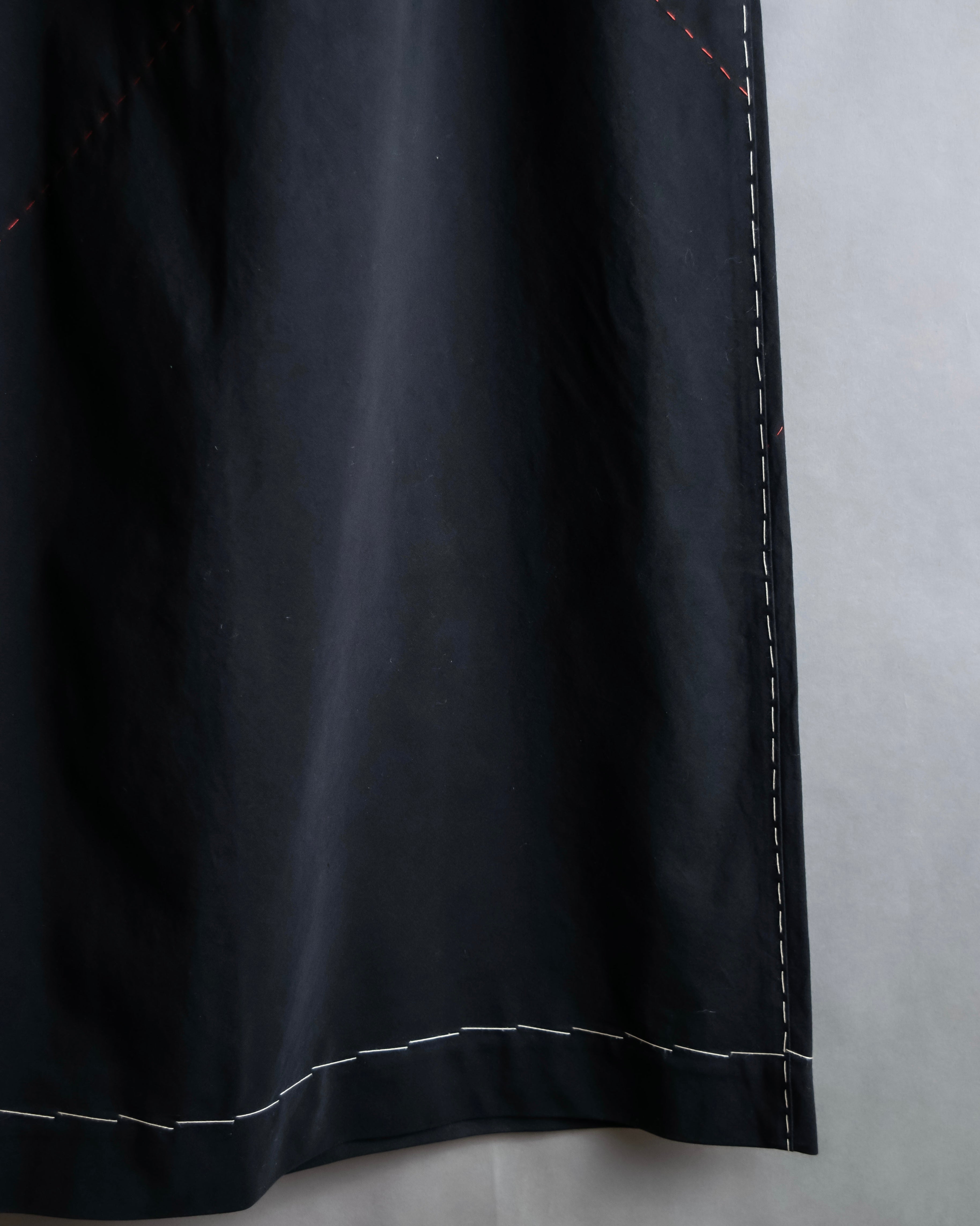 "YOHJI YAMAMOTO" Stitched hemline design flared skirt